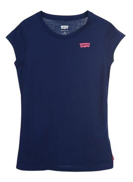 T-Shirt Levis Batwing Azul Marinho para Menina