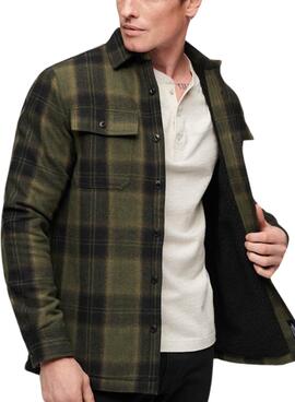 Overshirt Superdry Wool Miller Verde Homem