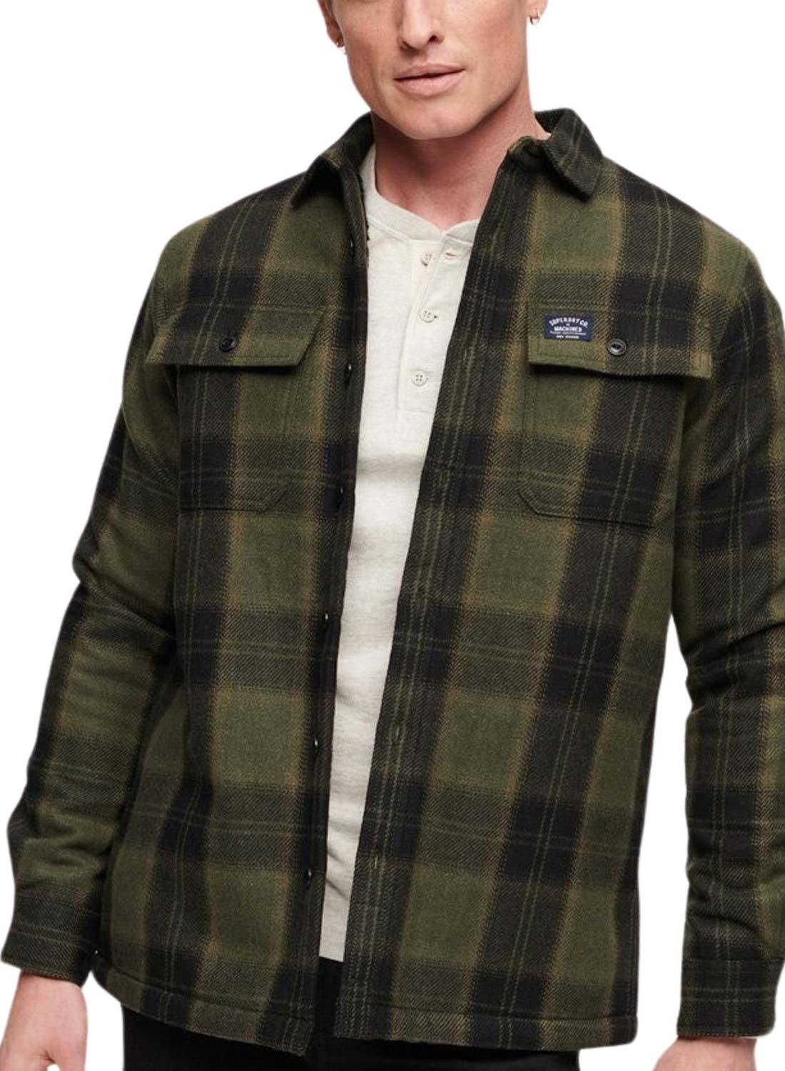 Overshirt Superdry Wool Miller Verde Homem