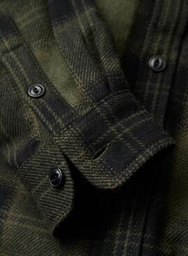 Overshirt Superdry Wool Miller Verde Homem