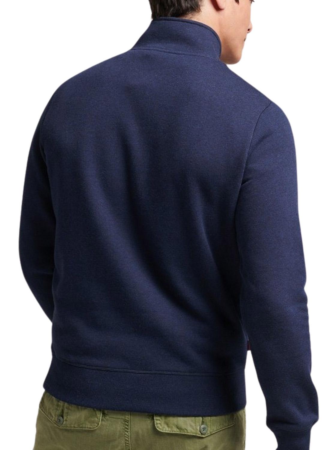 Sweat Superdry Essential Half Zip Azul Marinho Homem