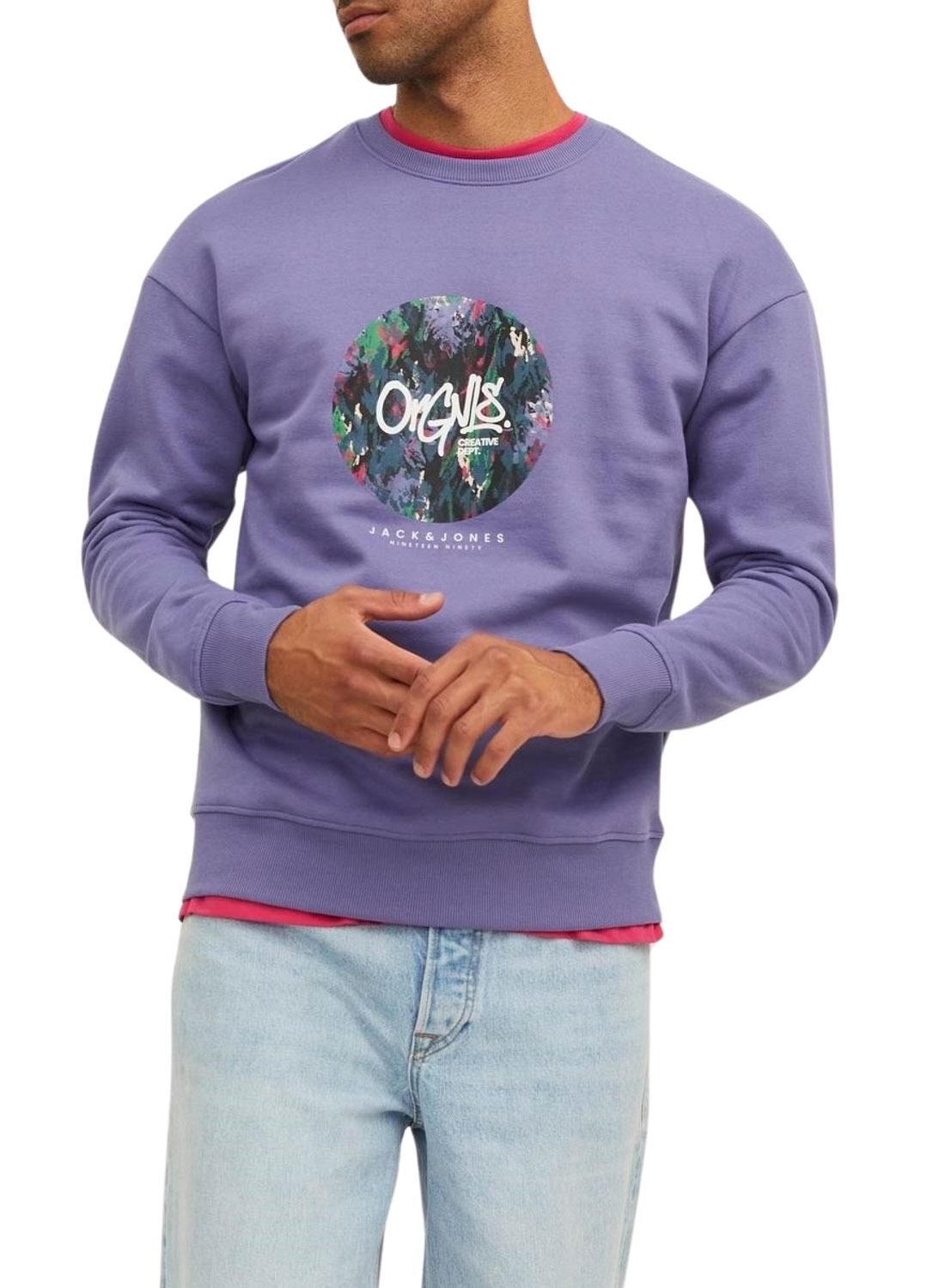 Sweat Jack & Jones Silverlake Violeta Homem