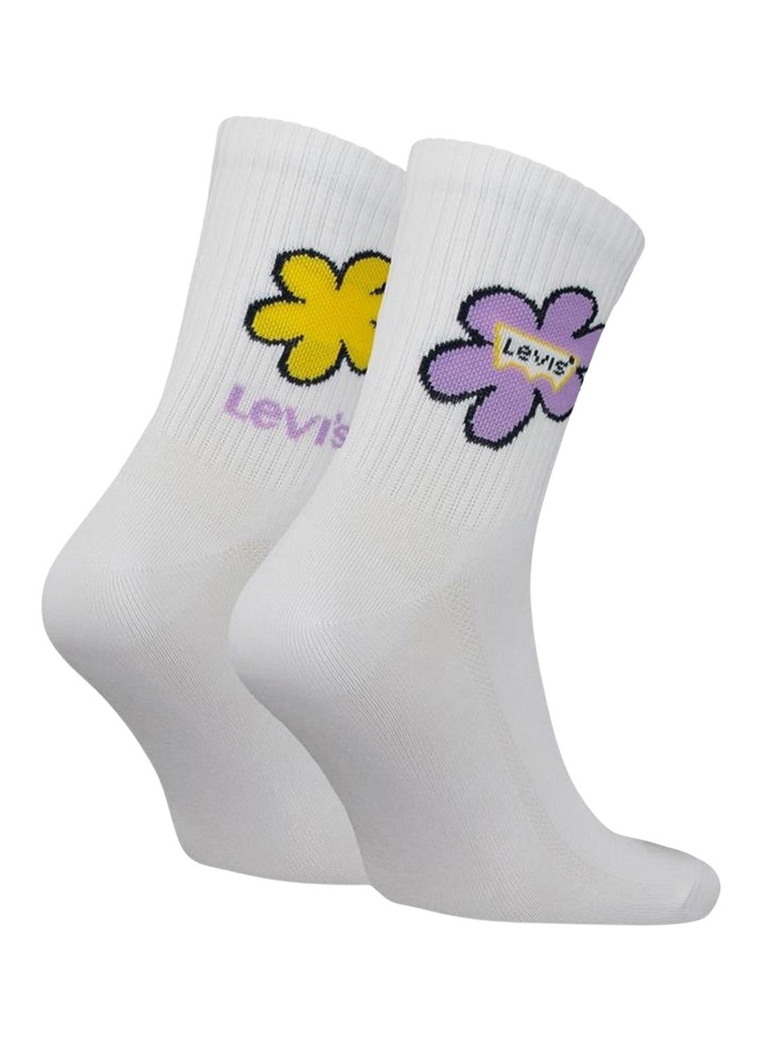 Pack 2 Maias Levis Flower Branco Mulher