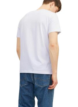 T-Shirt Jack & Jones Óscar Branco para Homem