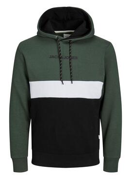 Sweat Jack & Jones Reid Block Verde Homem