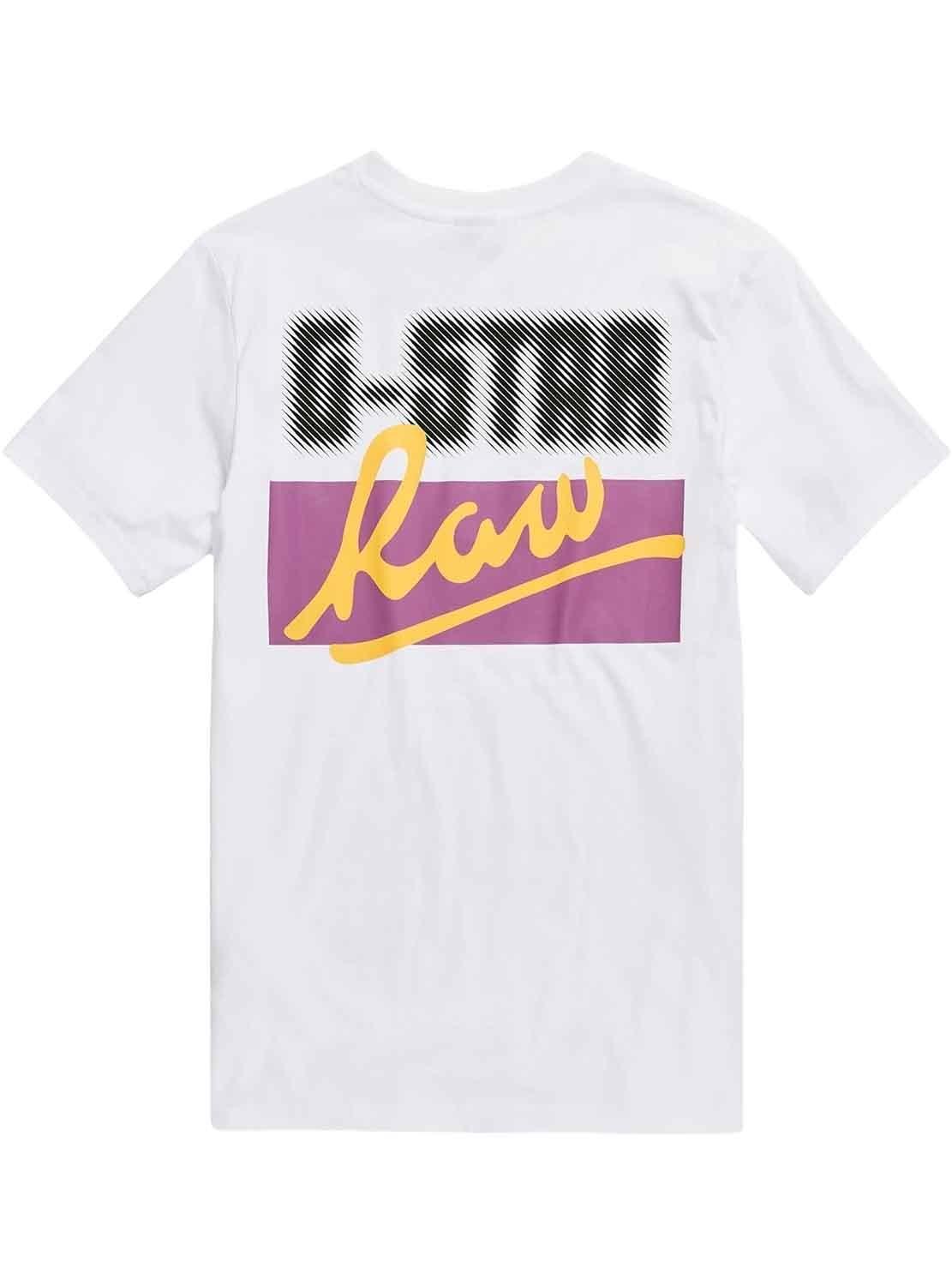 T-Shirt G-Star Back Slim Branco para Homem