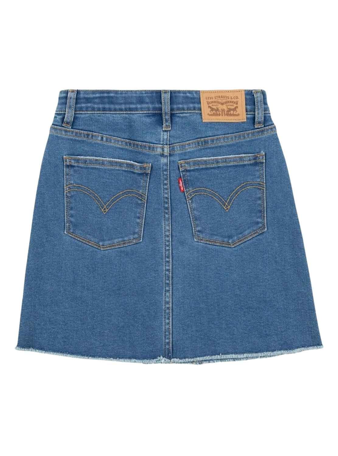 Saia Denim Levis High Rise Azul para Menina