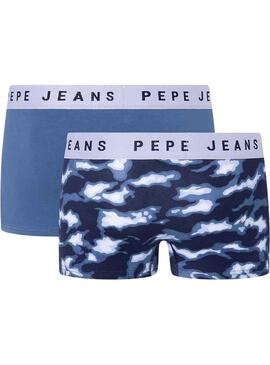 Pack 2 Cuecas Pepe Jeans Camuflagem Azul Homem