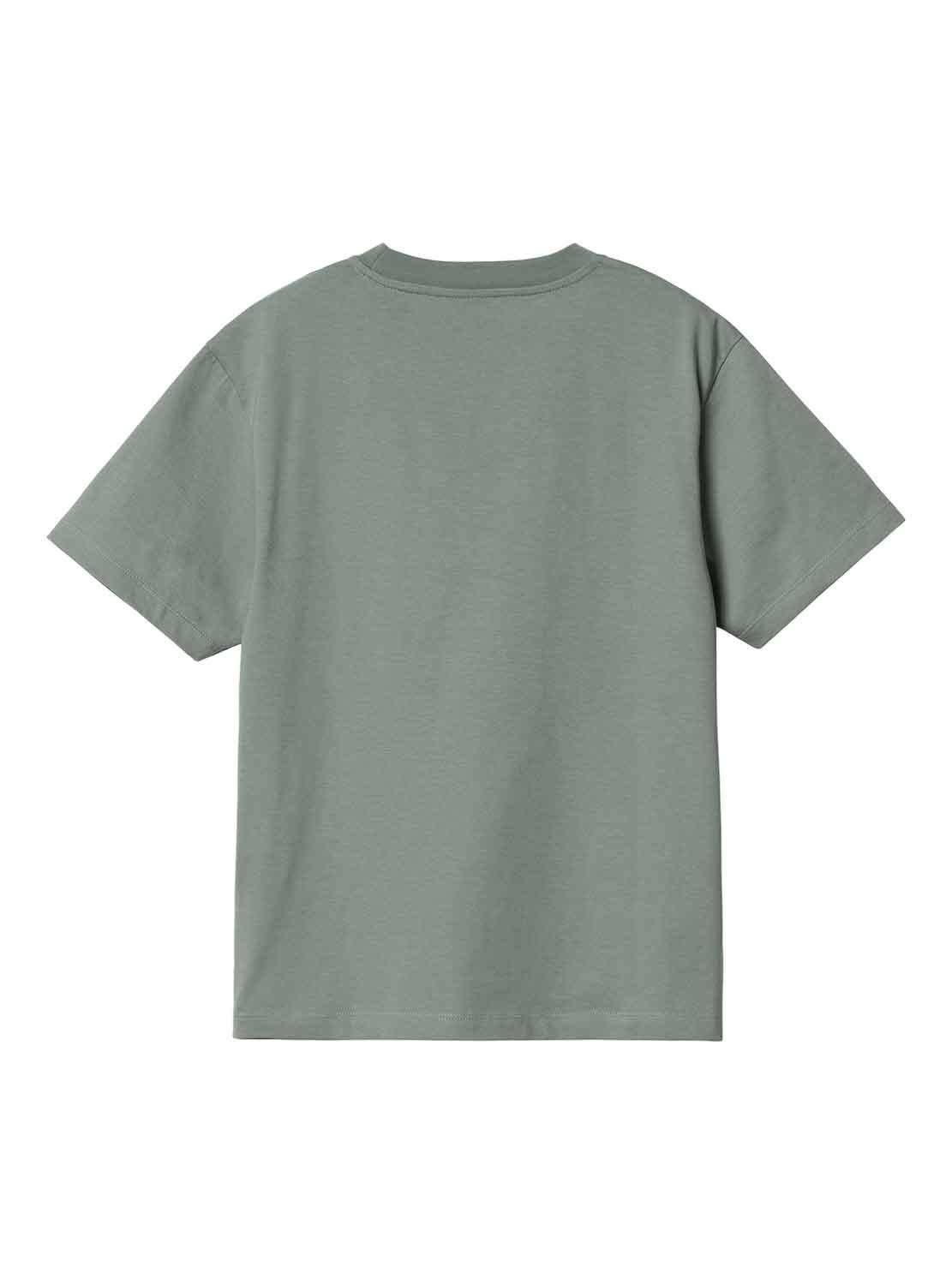 T-Shirt Carhartt SS Pocket Verde para Mulher