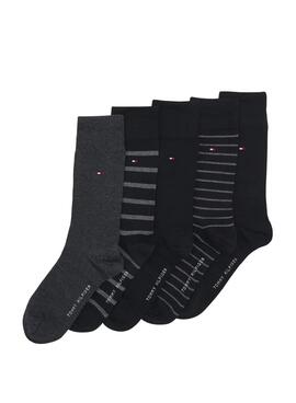 Pack 5 Maias Tommy Hilfiger Men Sock Preto