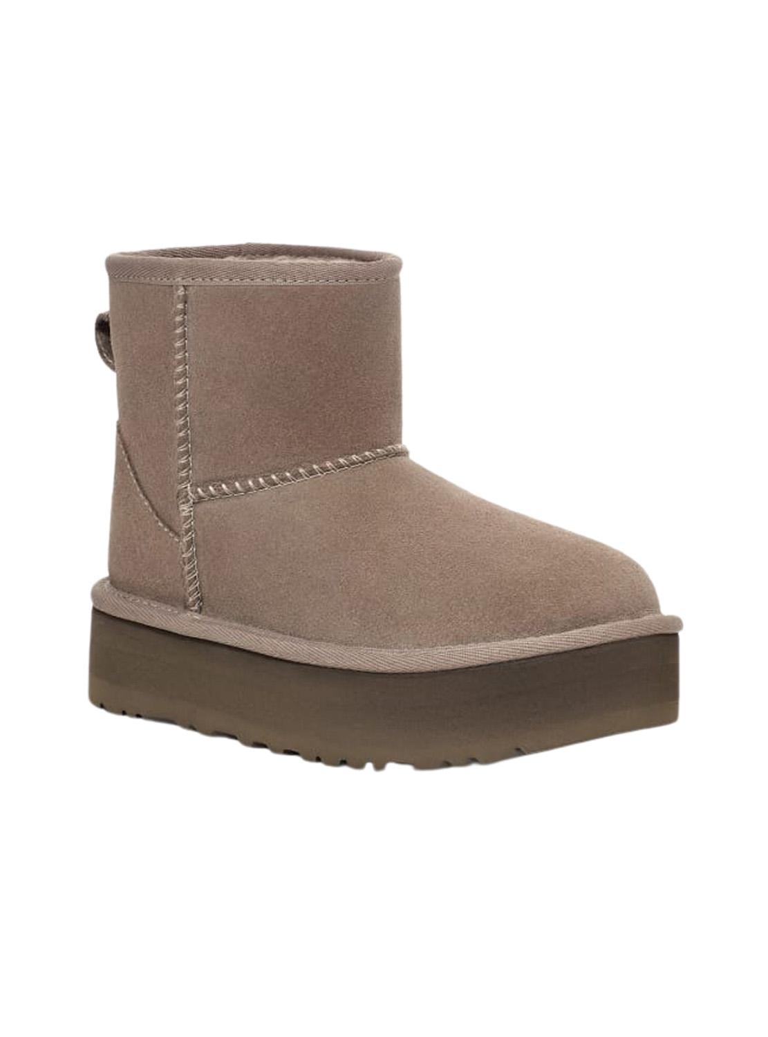 Botas UGG Classic Mini Platform Smoke Marrom Menina