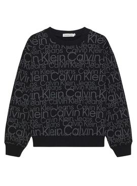 Sweat Calvin Klein brilha em The escuro Preto Menino