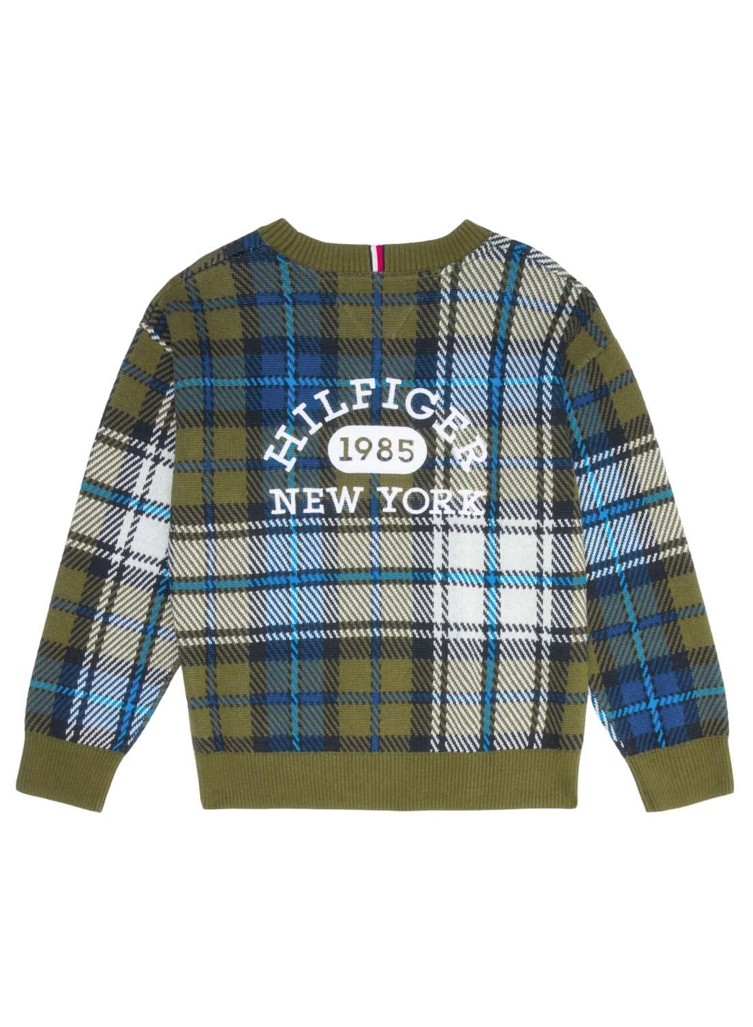 Camisola Tommy Hilfiger Tartan Verde para Menino