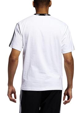 T-Shirt Adidas Trefoil Rib Branco Homem