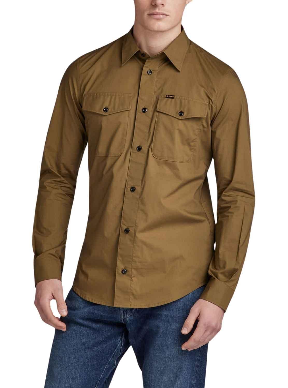 Camisa G-Star Marinha Slim Verde para Homem