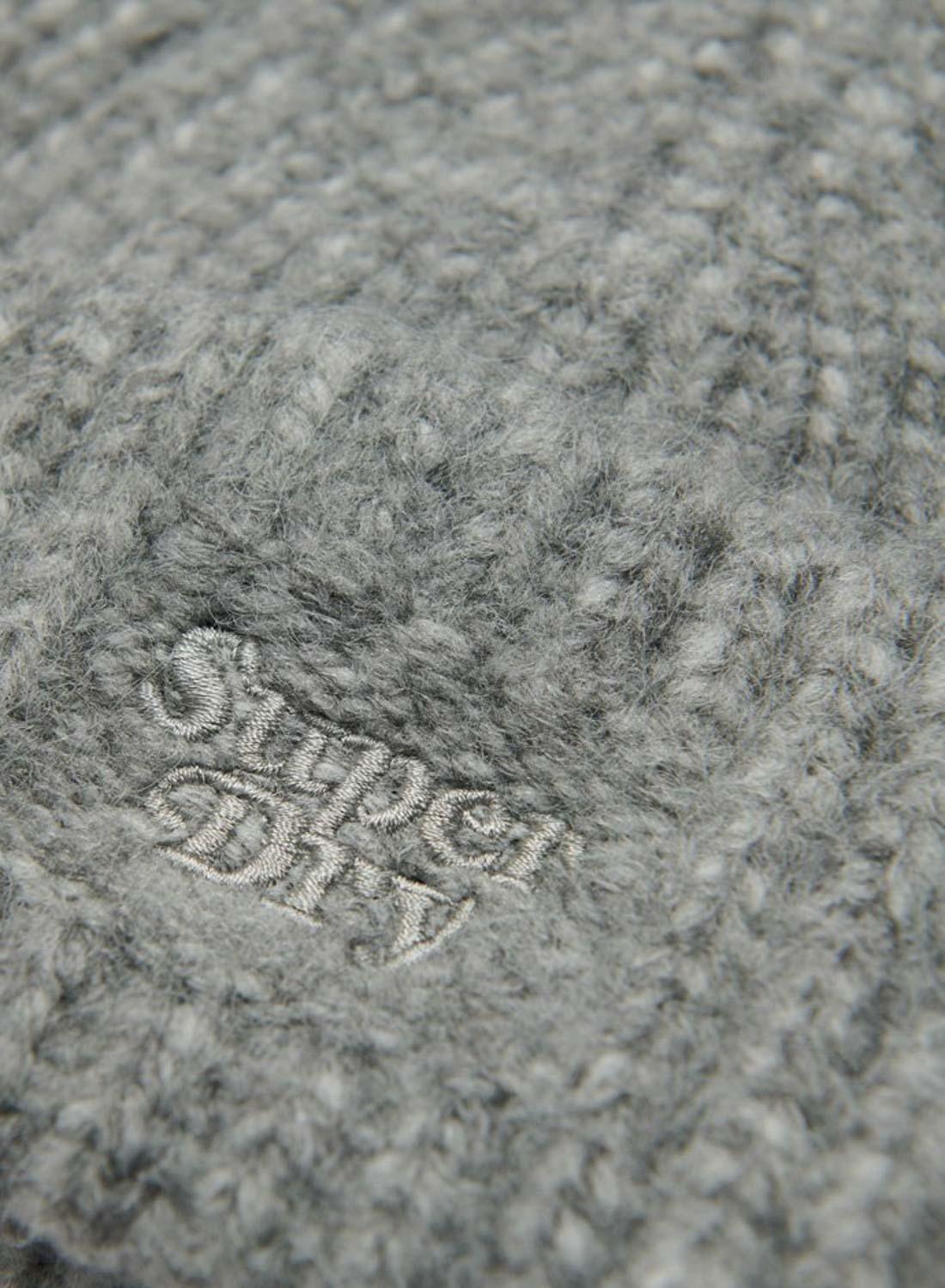 Chapéu Superdry Rib Knit Cinza para Mulher