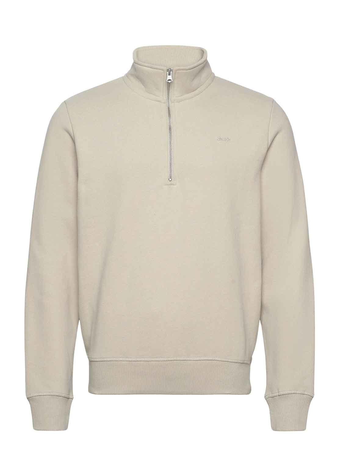 Sweat Superdry Essential Half Zip Beige Homem