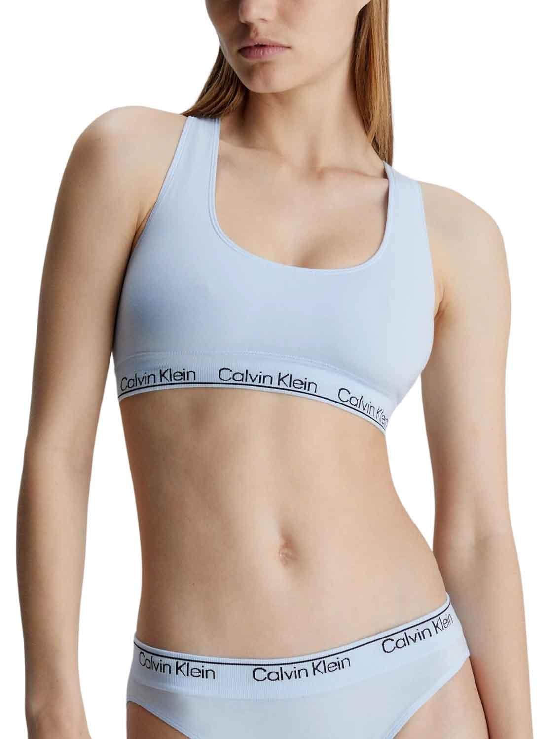 Soutien Calvin Klein Racerback Branco para Mulher