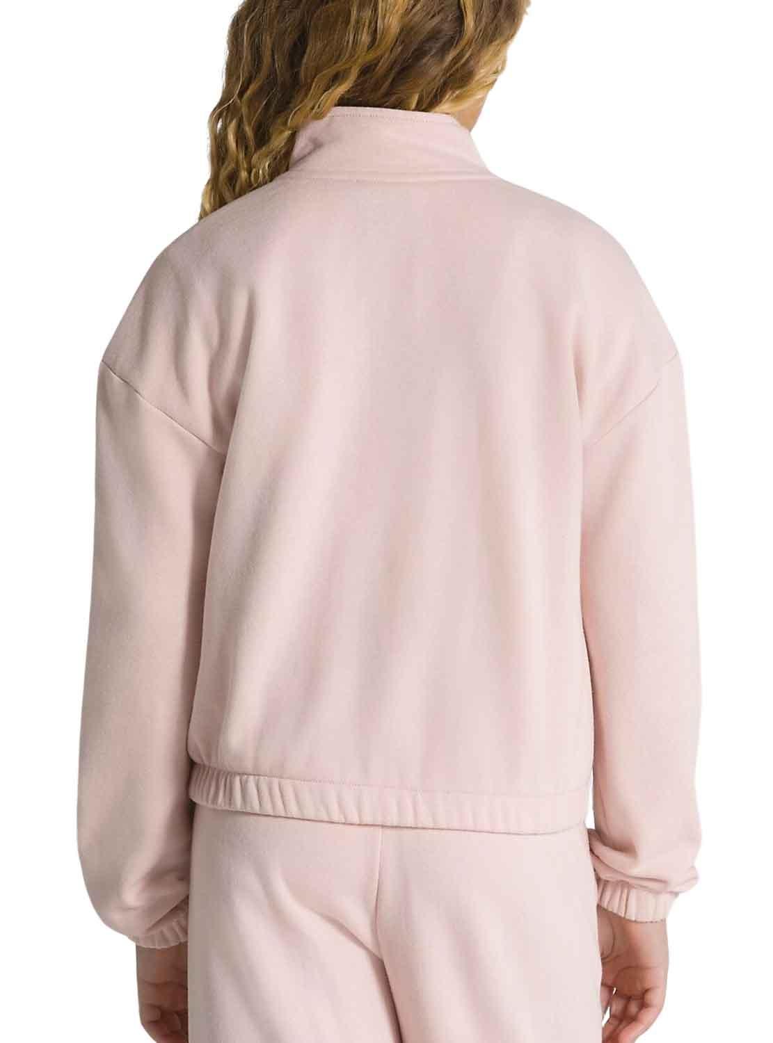 Sweat Vans Half Zip Mock Rosa para Menina