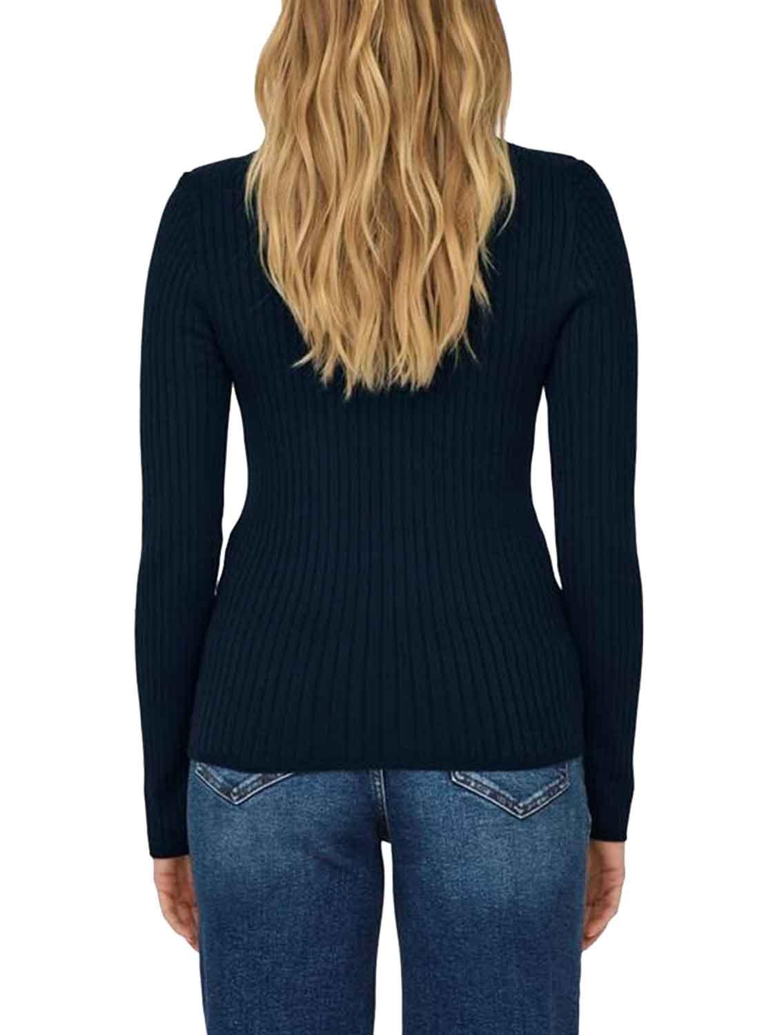 Camisola Only Anni Botones Azul Marinho para Mulher