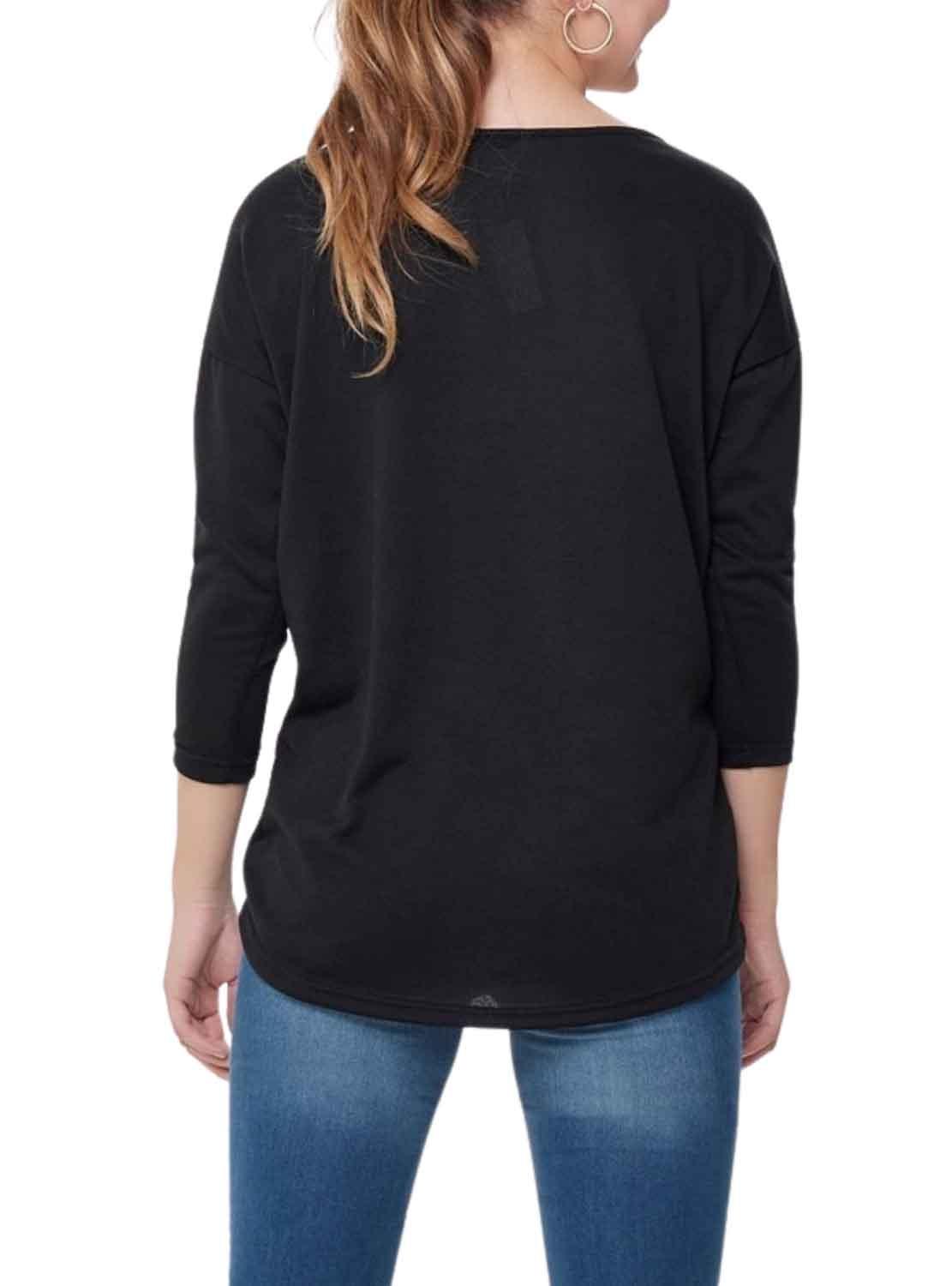 T-Shirt Only Elecos 4/5 Preto para Mulher