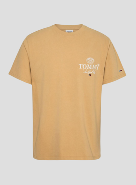 T-Shirt Tommy Jeans Luxo Athletic Camel Homem
