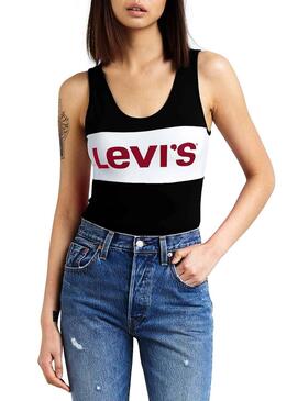 Superdry Offset Logo Crop Bralette Preto