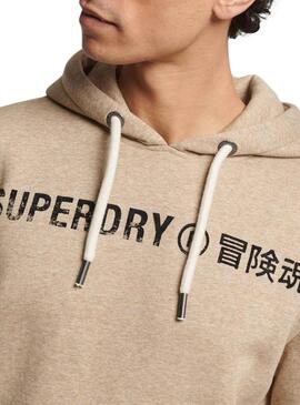 Sweat Superdry Workwear Logo Beige Homem