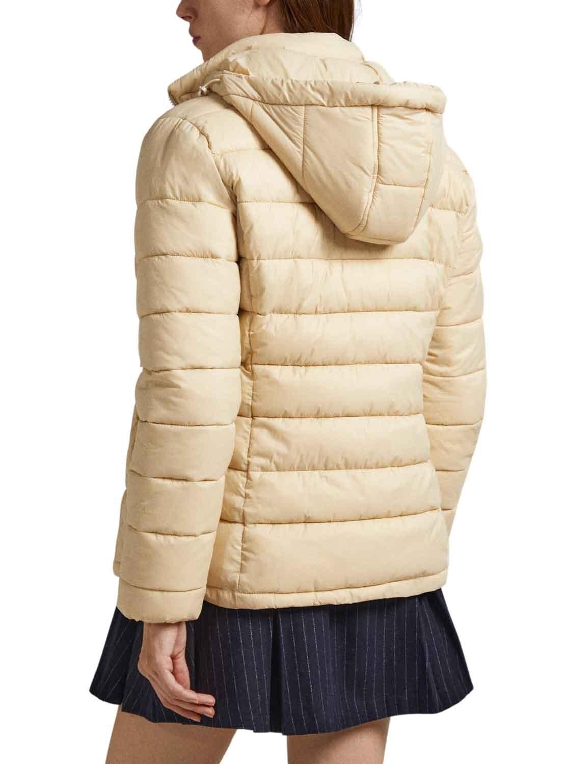 Casaco de pluma Pepe Jeans Maddie Acolchoado Beige Mulher