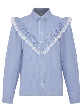 Camisa Naf Naf Babydoll Azul para Mulher