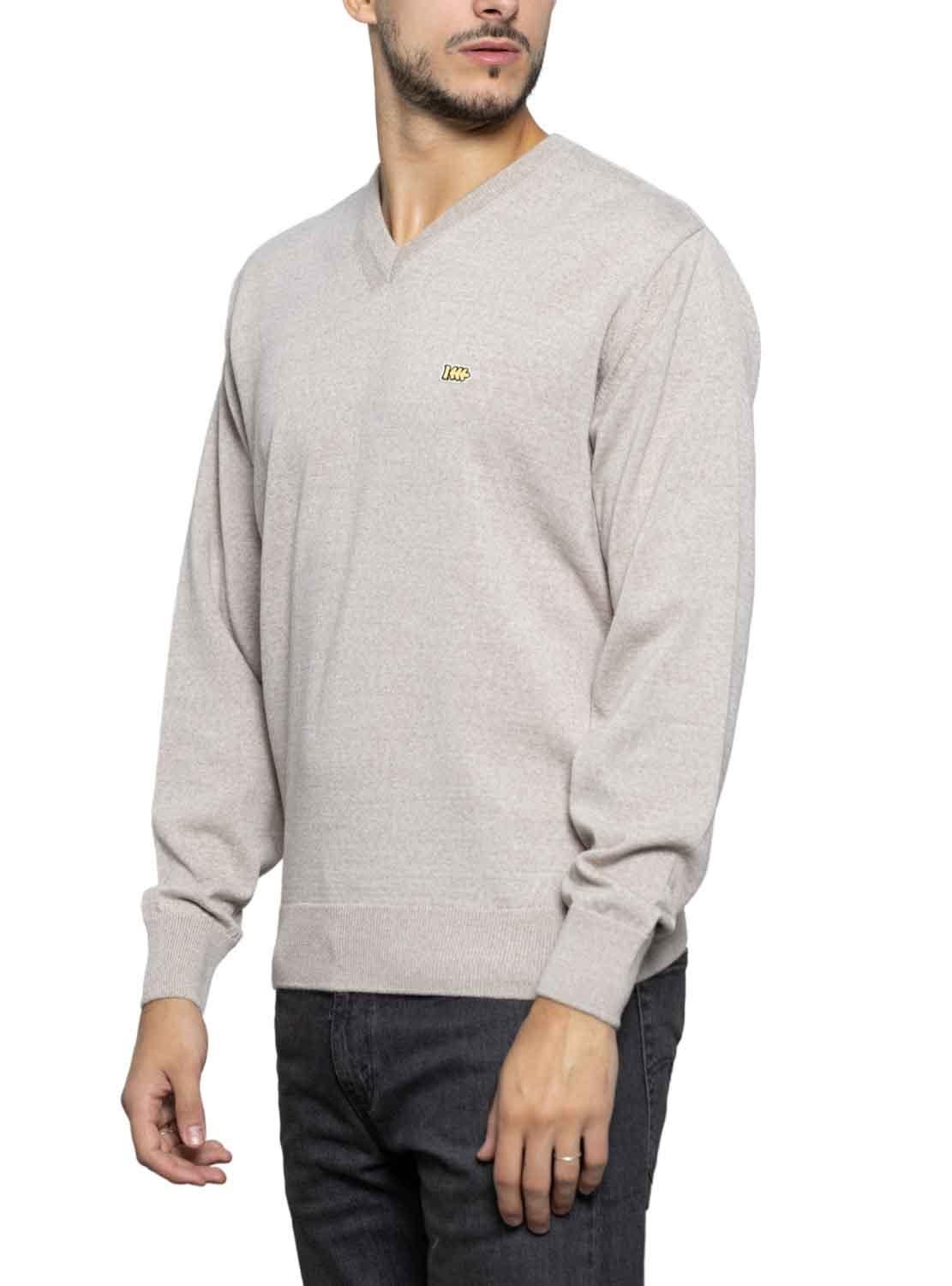 Camisola Klout Basic Pico Beige para Homem