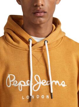 Sweat Pepe Jeans Novo Hoodie Amarelo Homem