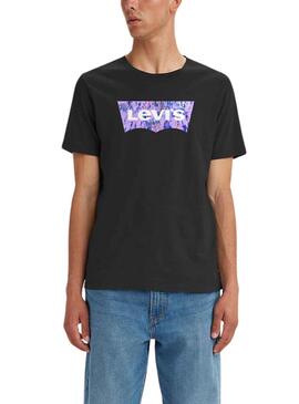 T-Shirt Levis Graphic Logo Lilás e Preto
