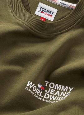 Sweat Tommy Jeans Entry Graphic Verde Homem