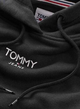 Sweat Tommy Jeans Relaxed Logo Preto para Mulher