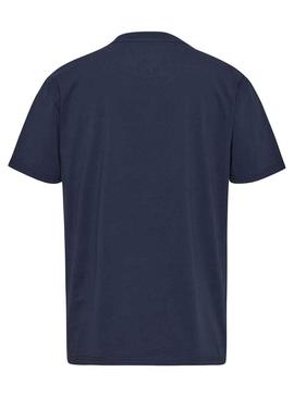 T-Shirt Tommy Jeans Linear Azul Marinho para Homem