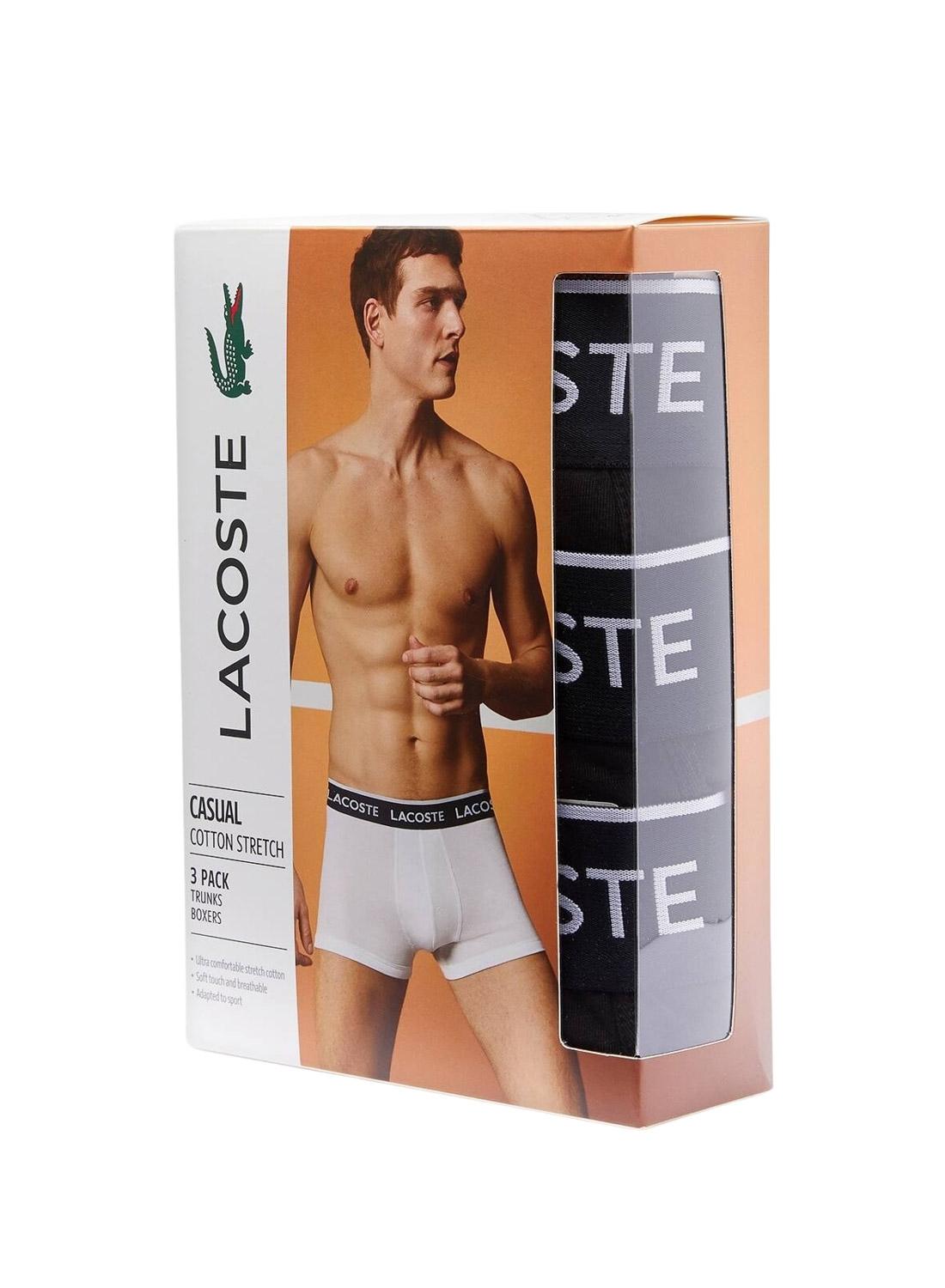 Pack 3 Boxer Lacoste Casual Preto Homem