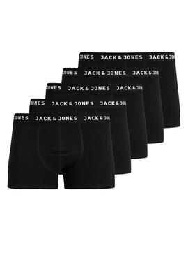 Pack 5 Boxers Jack & Jones Jachuey Preto Menino