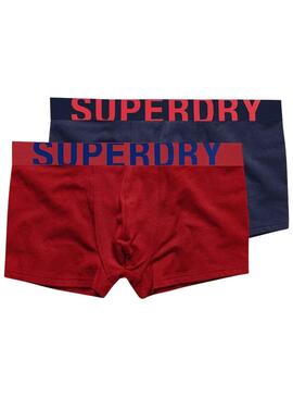 Cuecas Superdry Trunk Vermelho para Homem duplo