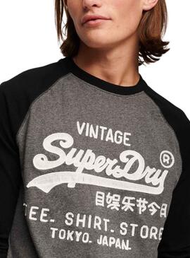 T-Shirt Superdry Store Cinza para Homem