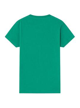 T-Shirt Logo Hackett Verde Menino