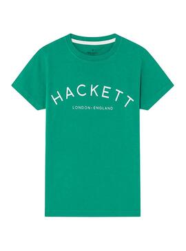 T-Shirt Logo Hackett Verde Menino