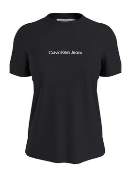 T-Shirt Calvin Klein Institutional Preto Mulher