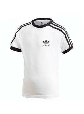 T-Shirt Adidas 3 Stripes Branco Menino