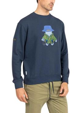 Sweat El Pulpo Explorer Azul Marinho para Homem