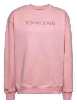 Sweat Tommy Jeans Relaxed Classic Rosa Mulher