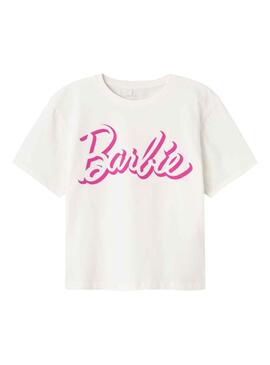 T-Shirt Name It Dalina Barbie Branco para Menina