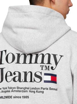 Sweat Tommy Jeans Registro Modern Cinza Homem