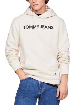 Sweat Tommy Jeans Registro Bold Beige Homem