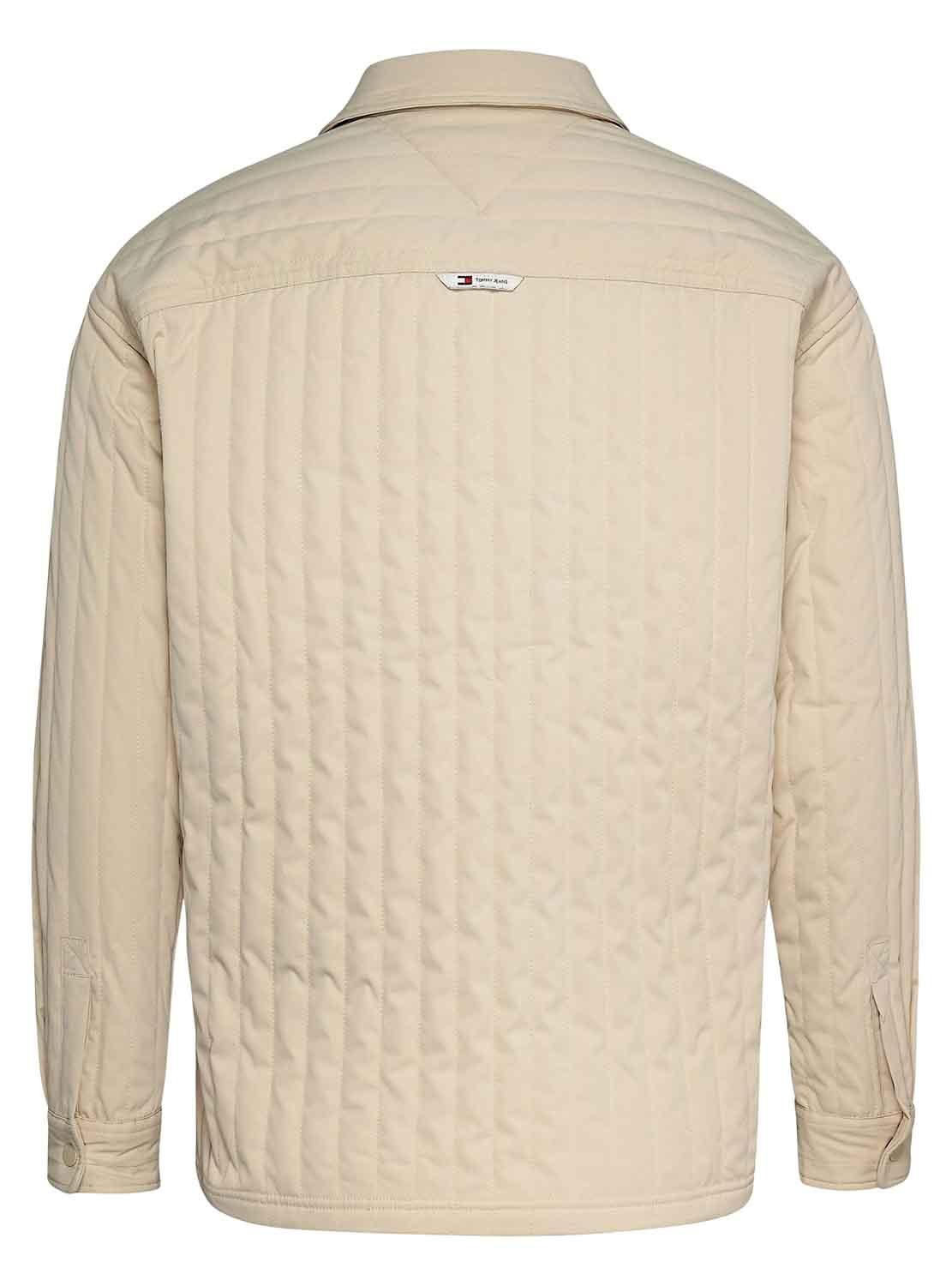 Overshirt Tommy Jeans Quilted Beige Homem